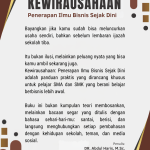 Kewirausahaan Penerapan Ilmu Bisnis Sejak Dini